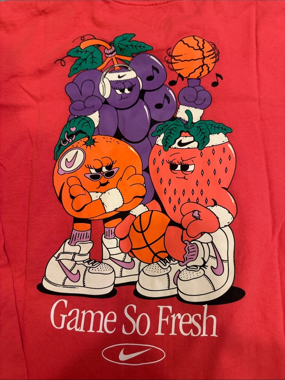 Nike Red Long Sleeve Swoosh Hoops Tee